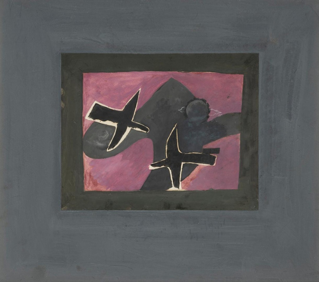 LES DEUX OISEAUX NOIRS by Georges Braque