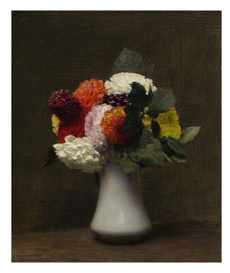 DAHLIAS by Henri Fantin-Latour