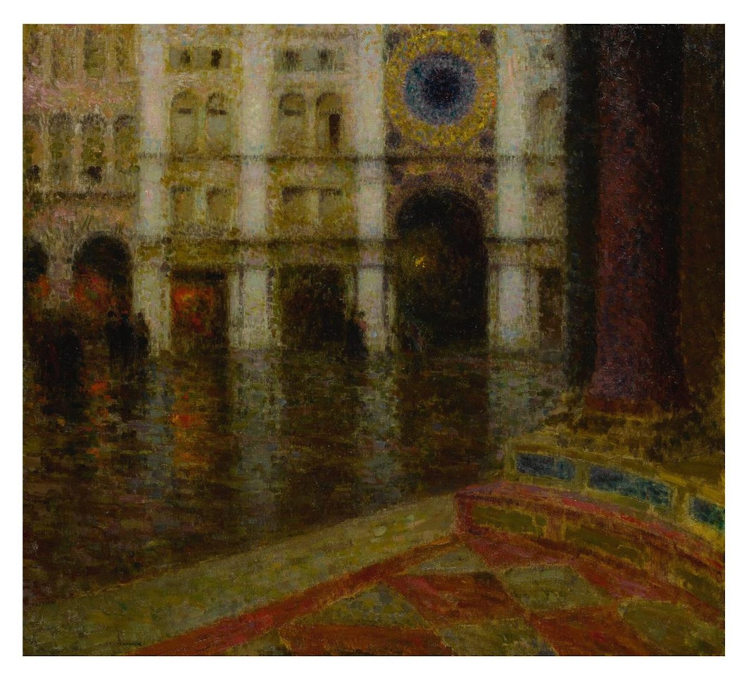 L'HORLOGE DE LA PLACE SAINT MARC by Henri Le Sidaner