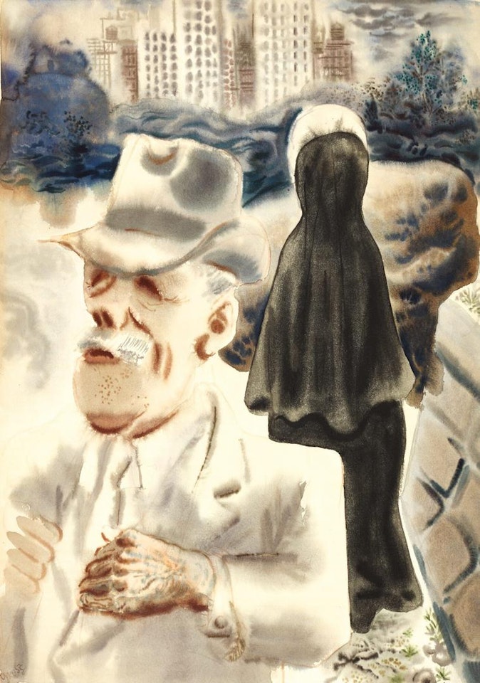 ENCOUNTER IN CENTRAL PARK, NEW YORK by George Grosz