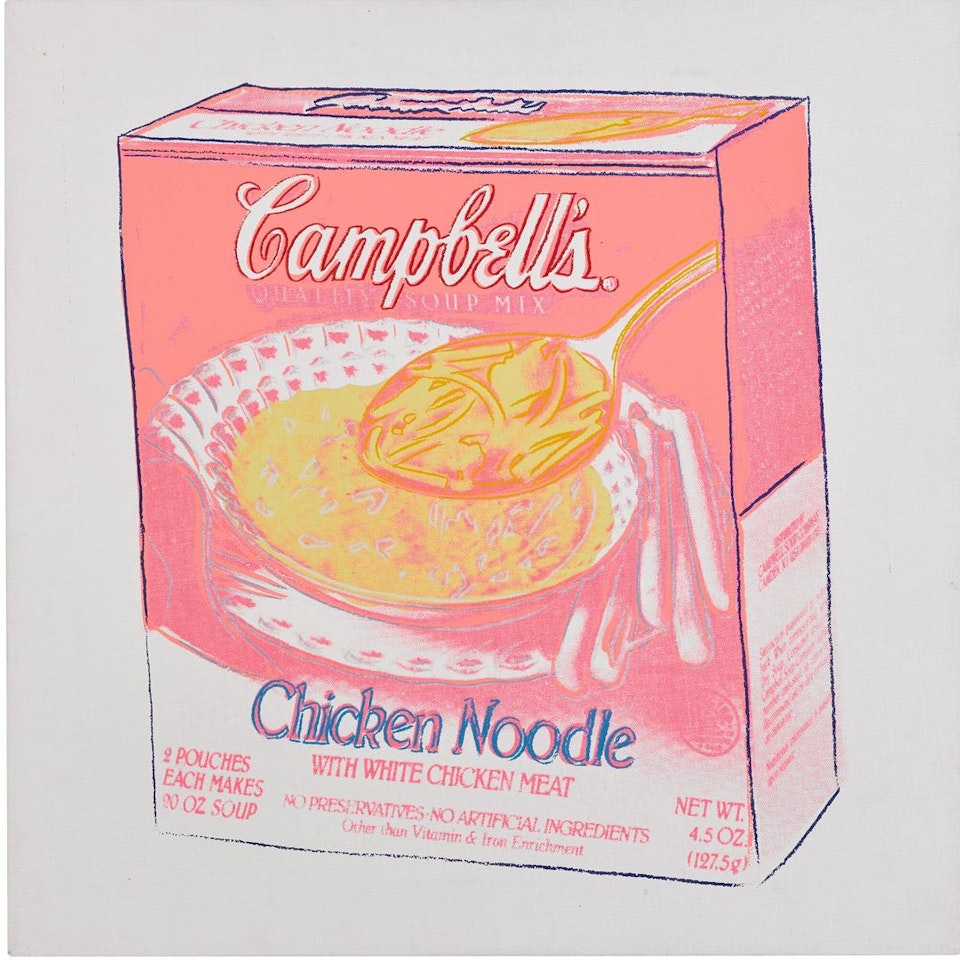 CAMPBELL’S SOUP BOX: CHICKEN NOODLE by Andy Warhol