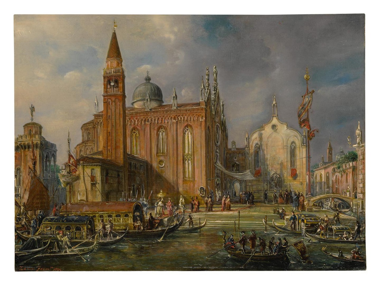 THE VISIT OF DOGE MOCENIGO TO SANTA MARIA DELLA CARITÀ, VENICE by Francesco Zanin