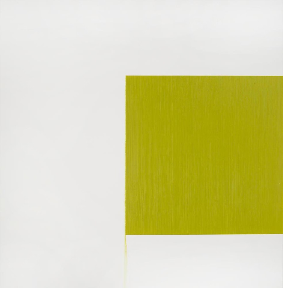 Exposed Painting, Zinc Yellow, Gold Green by Callum Innes
