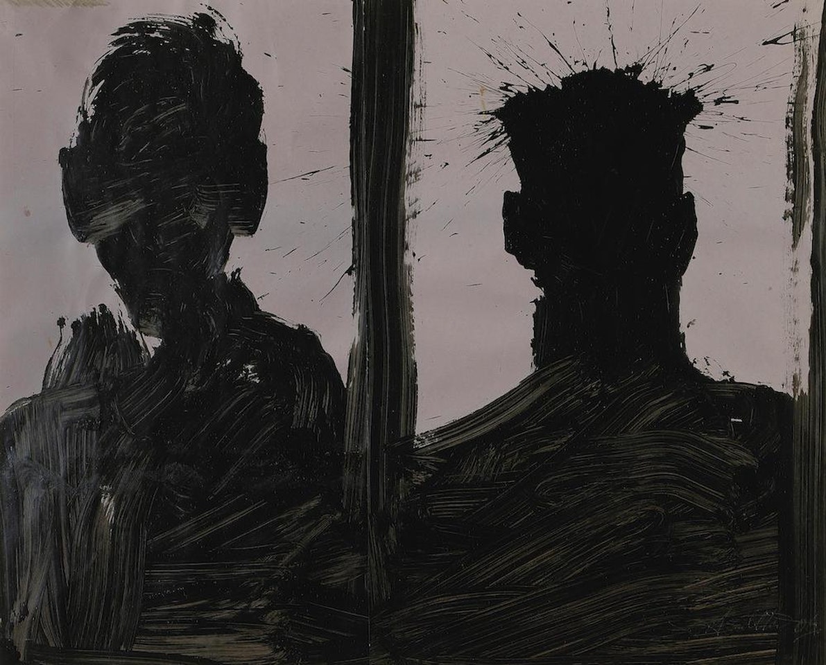 Double Shadow Head Portrait by Richard Hambleton