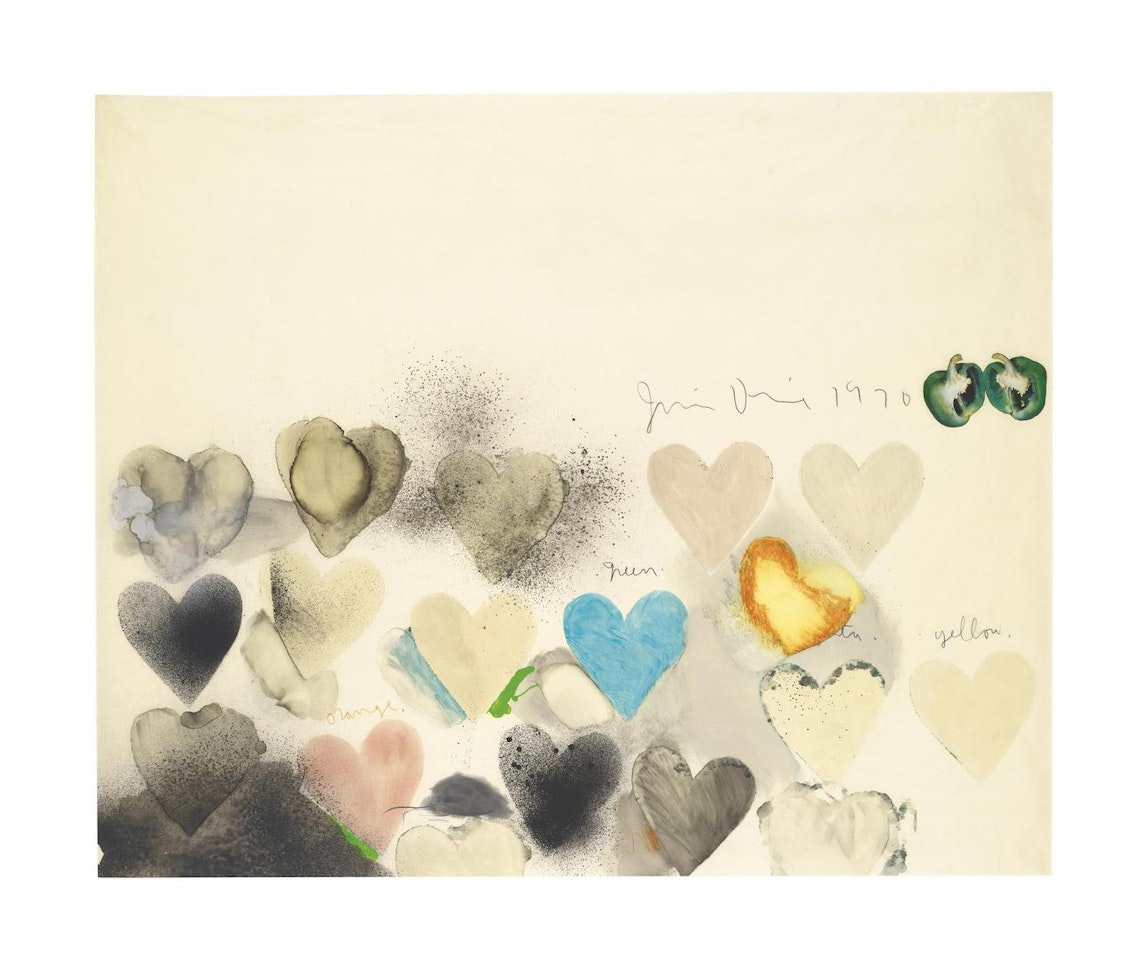 Large Heart Drawing #14 by Jim Dine