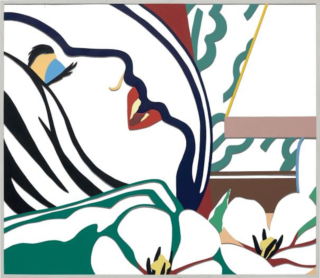 Bedroom Face with Green Wallpaper (Variation) by Tom Wesselmann