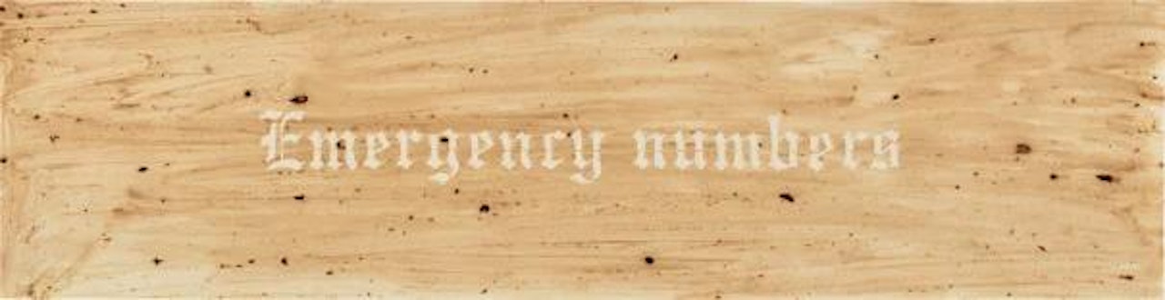 Emergency Numbers by Ed Ruscha