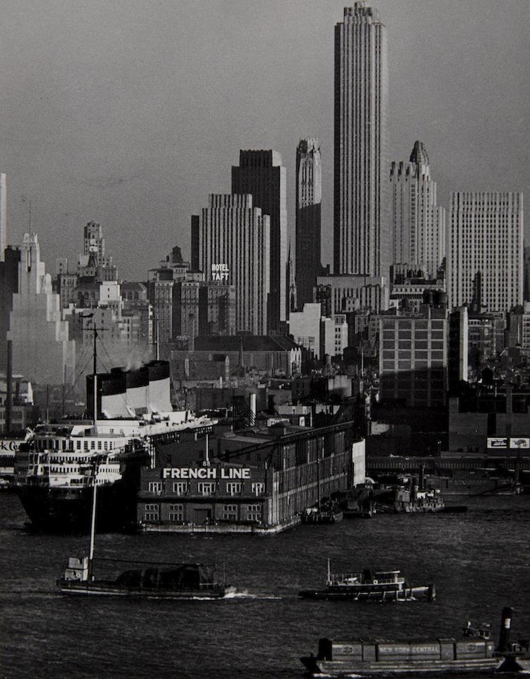 Pier 88, French Line, Manhattan by Berenice Abbott