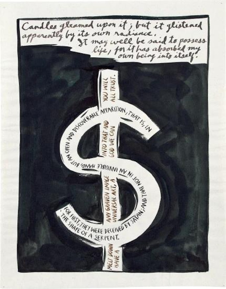 No title (Candles gleamed upon...) by Raymond Pettibon
