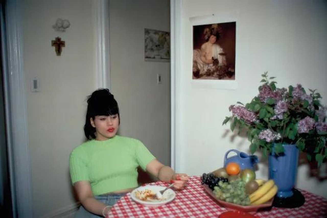 Gina at Bruce’s dinner party, NYC by Nan Goldin