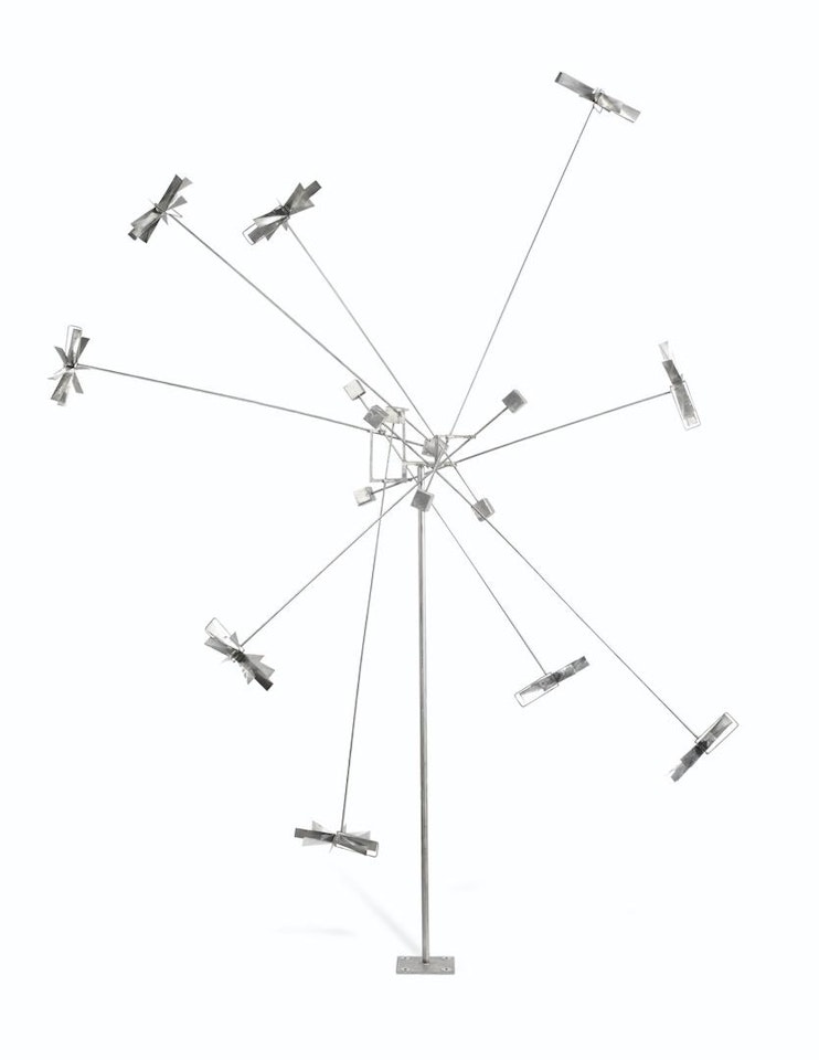 Nine Rotors, Nine Cubes by George Rickey