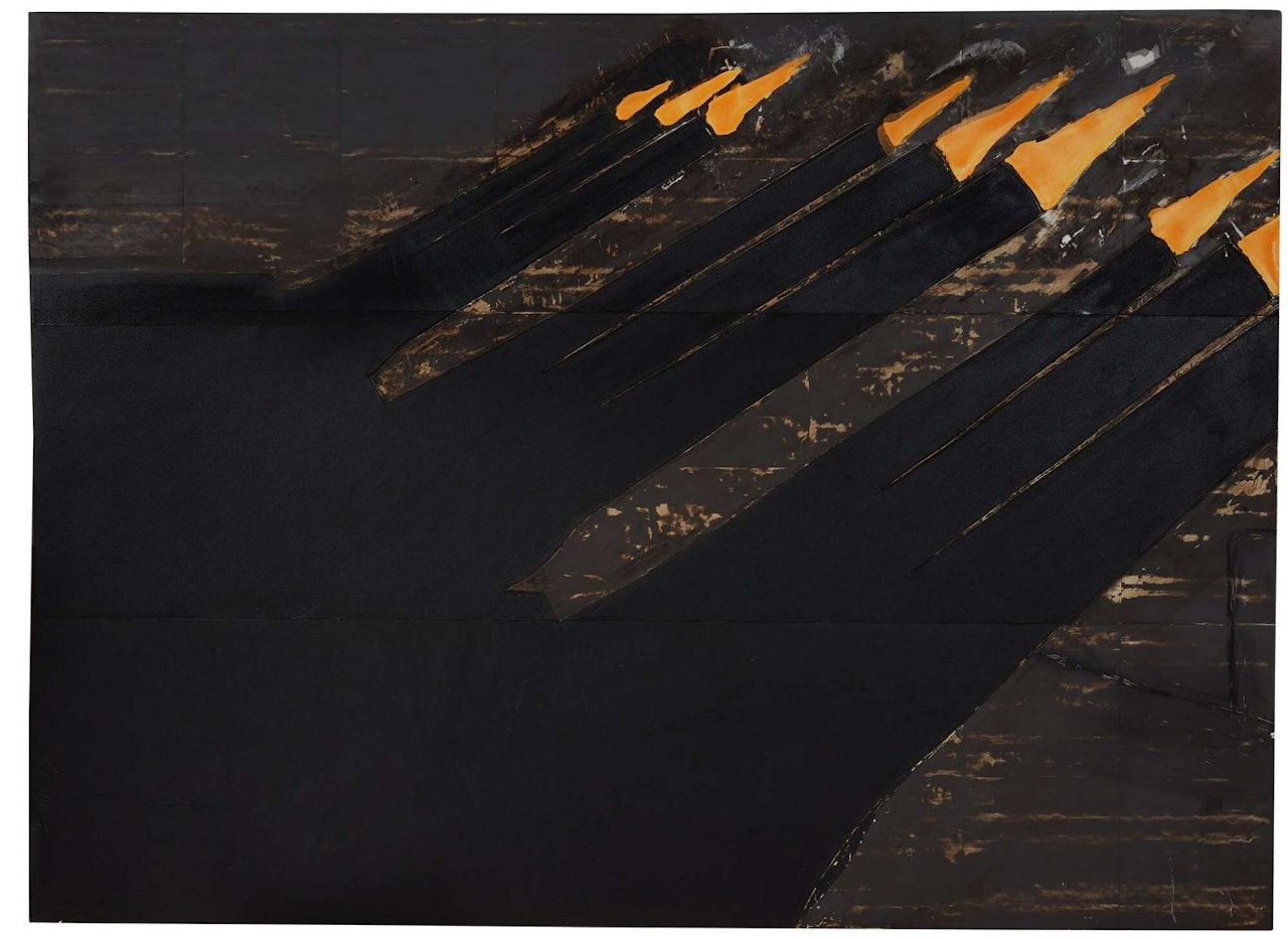 BATTLESHIP, JULY 12, 1983 by Donald Sultan