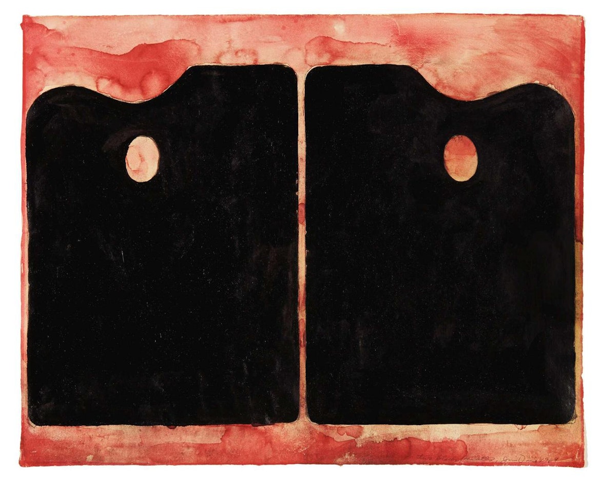 TWO BLACK PALETTES  by Jim Dine