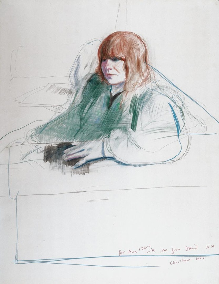 PORTRAIT OF ANN UPTON, CHRISTMAS by David Hockney