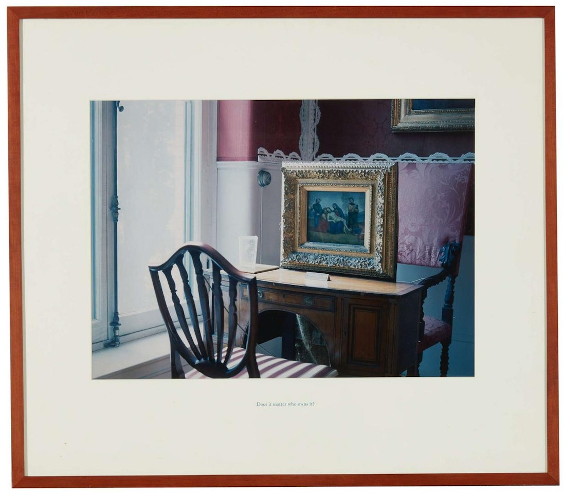 DOES IT MATTER WHO OWNS IT? by Louise Lawler