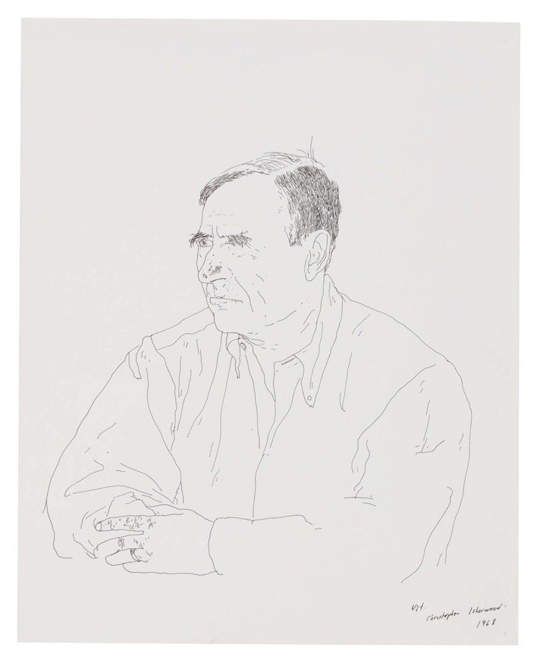CHRISTOPHER ISHERWOOD, SANTA MONICA by David Hockney