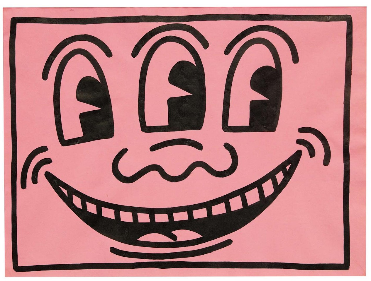 SMILE WITH THREE EYES by Keith Haring