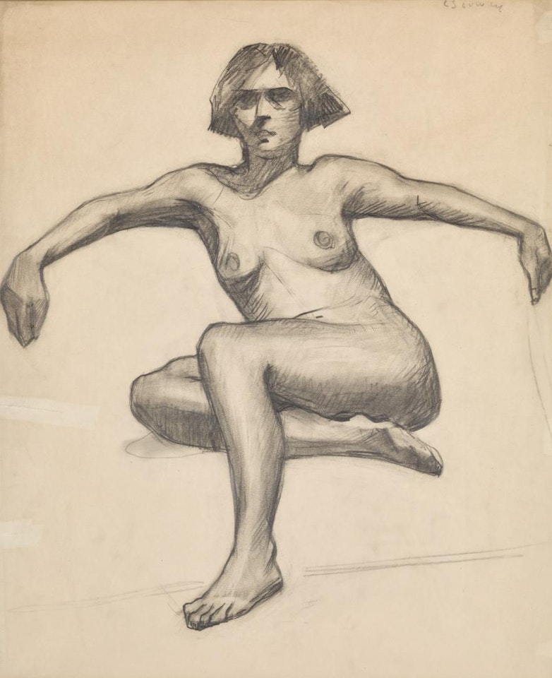 STUDY OF A NUDE by Laurence Stephen Lowry