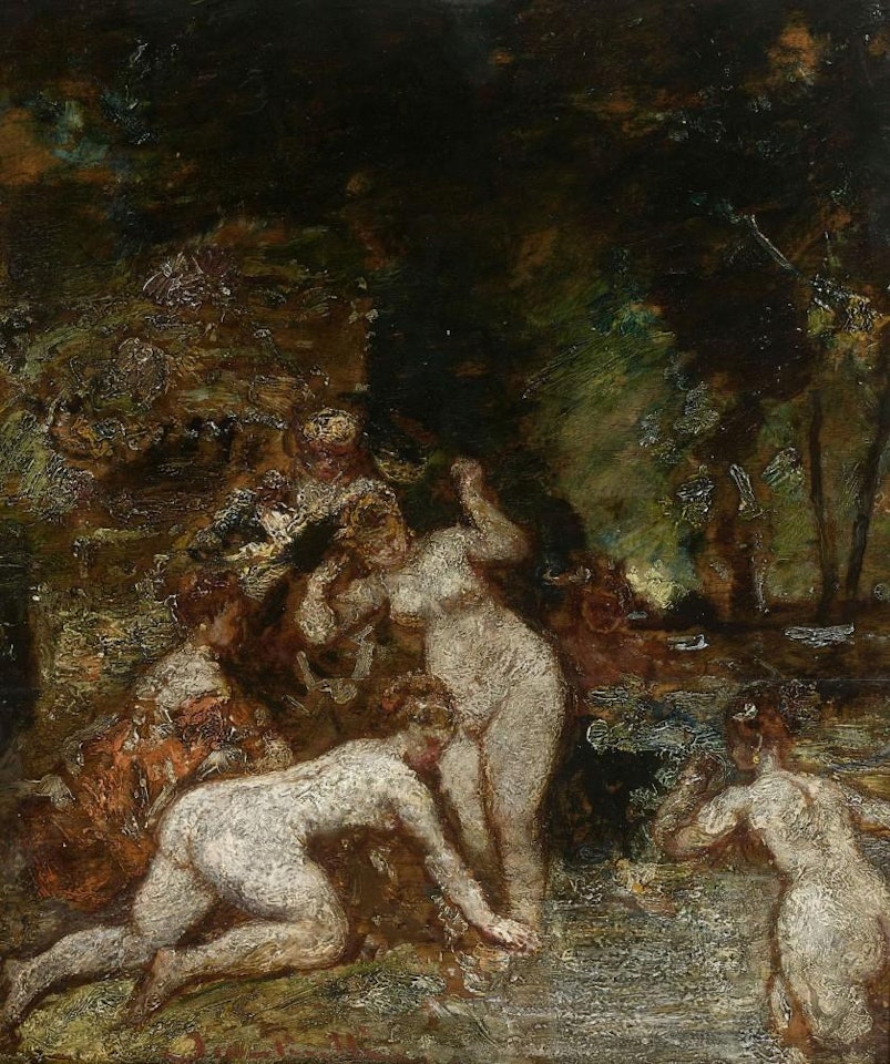 Bathers by Adolphe Monticelli