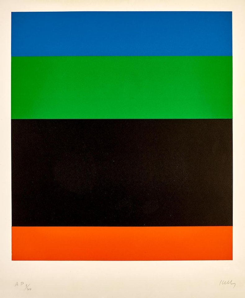 Blue/Green/Black/Red (A. 76) by Ellsworth Kelly
