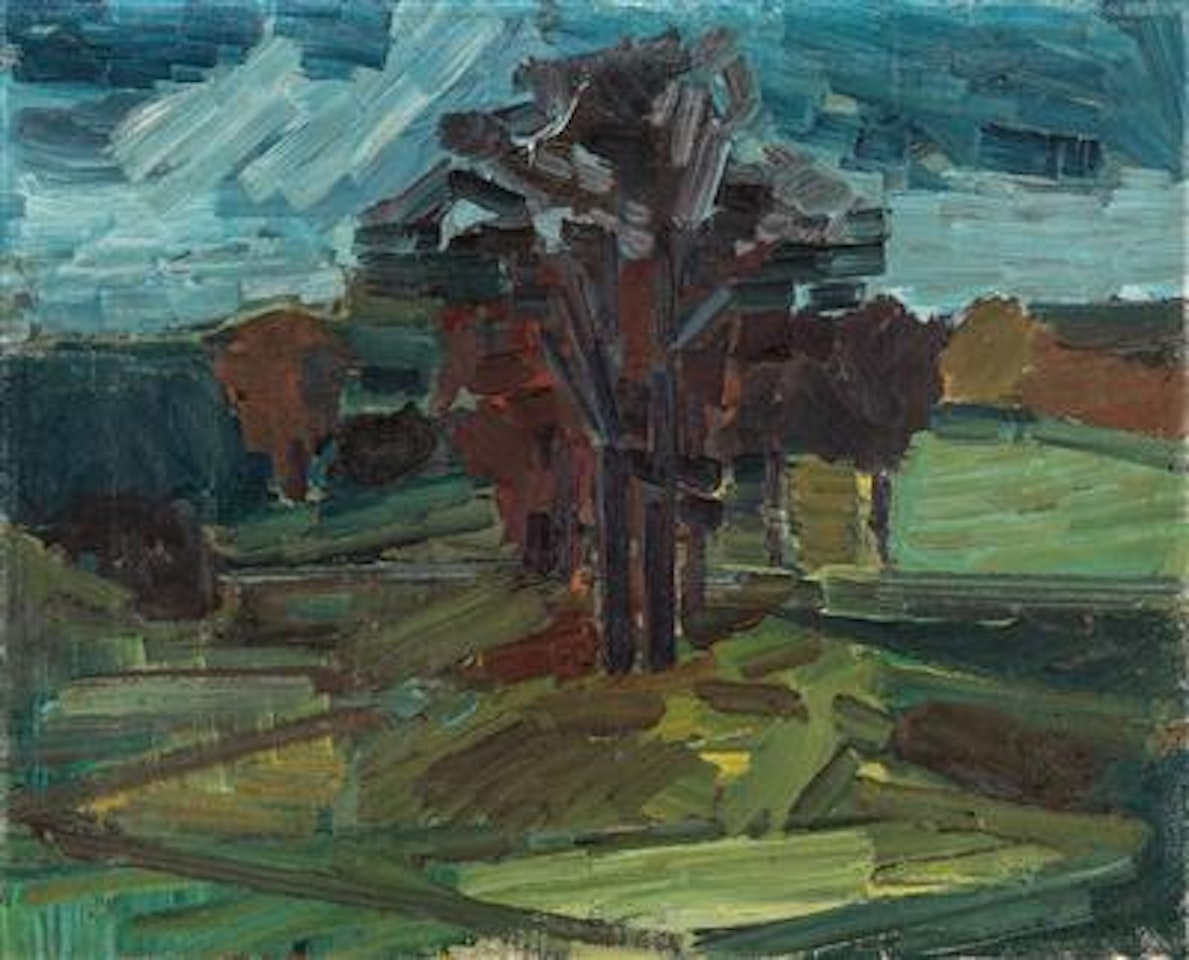 A Landscape with Trees in the Waldviertel from the group of works “Grüne Bilder” by Franz Grabmayr