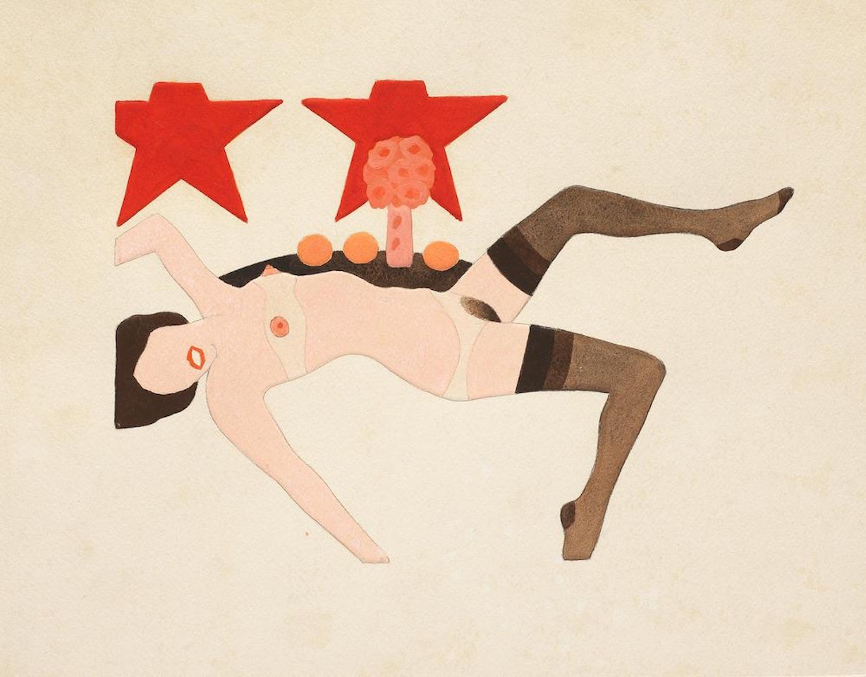 Embossed nude with still life by Tom Wesselmann