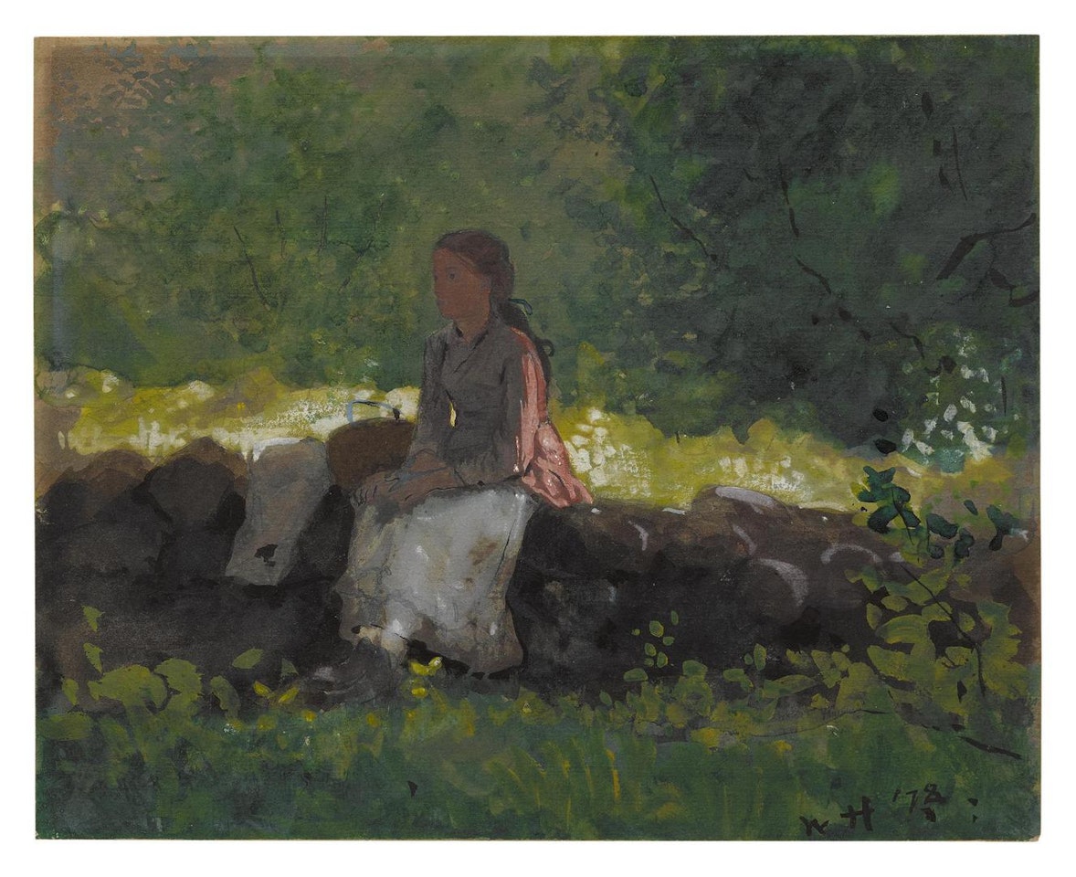 ON THE FENCE by Winslow Homer