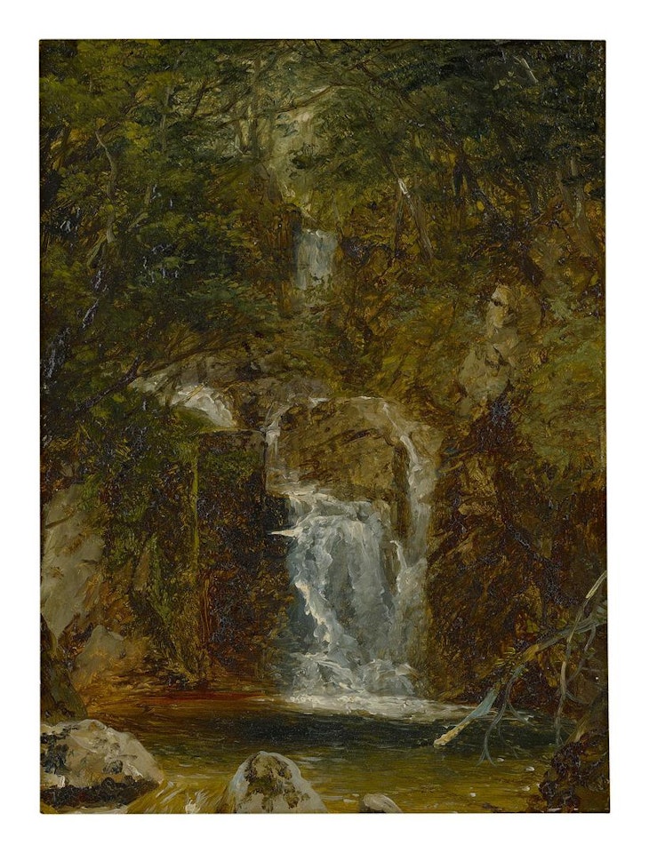 CASCADE NEAR LAKE GEORGE by John Frederick Kensett