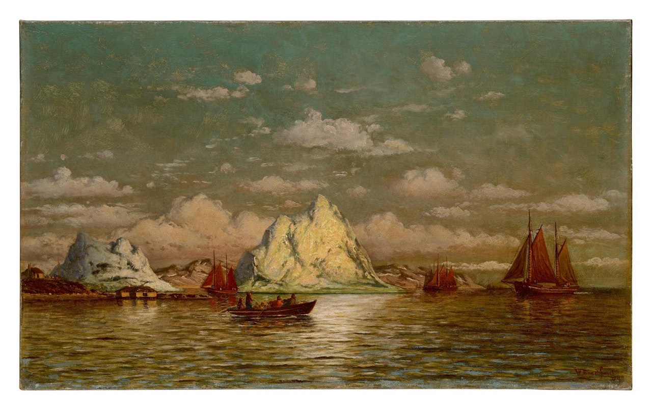 THE FISHERMAN'S HOUSE, ARCTIC HARBOR by William Bradford