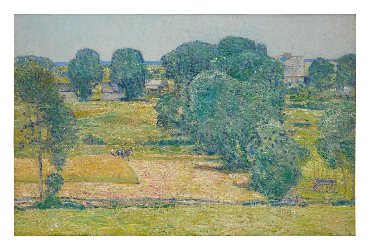 HARVESTING by Childe Hassam