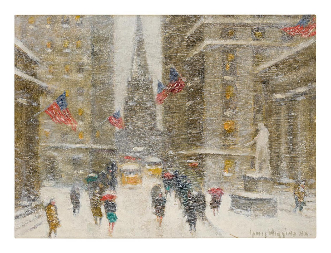 WALL AND BROAD STREETS by Guy Carleton Wiggins