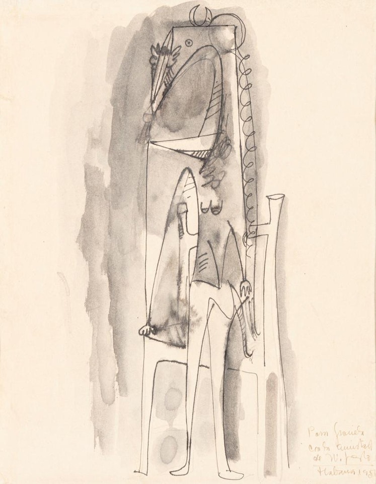 HORSE WOMAN ON THE CHAIR by Wifredo Lam