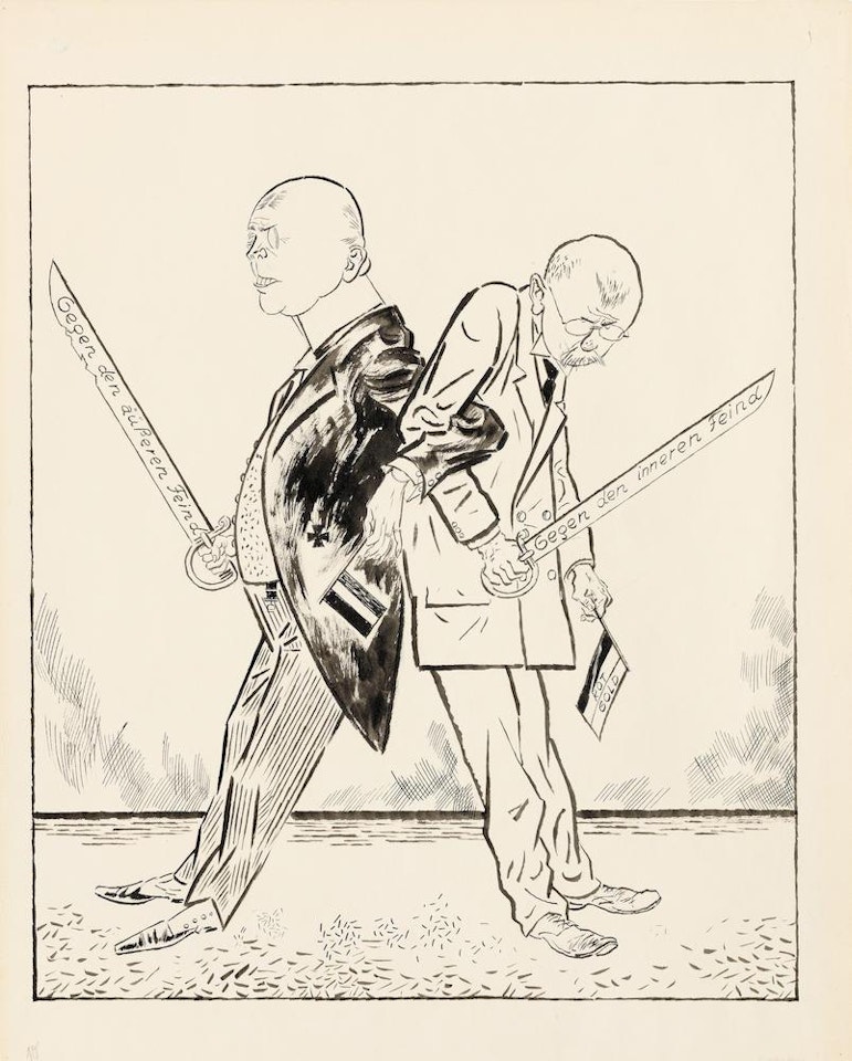 Gegen den äuβeren Feind / Gegen den inneren Feind by George Grosz