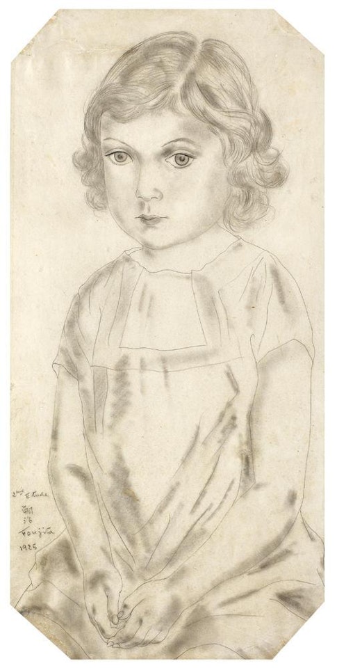 Portrait de fillette (Philomène) by Leonard Tsuguharu Foujita