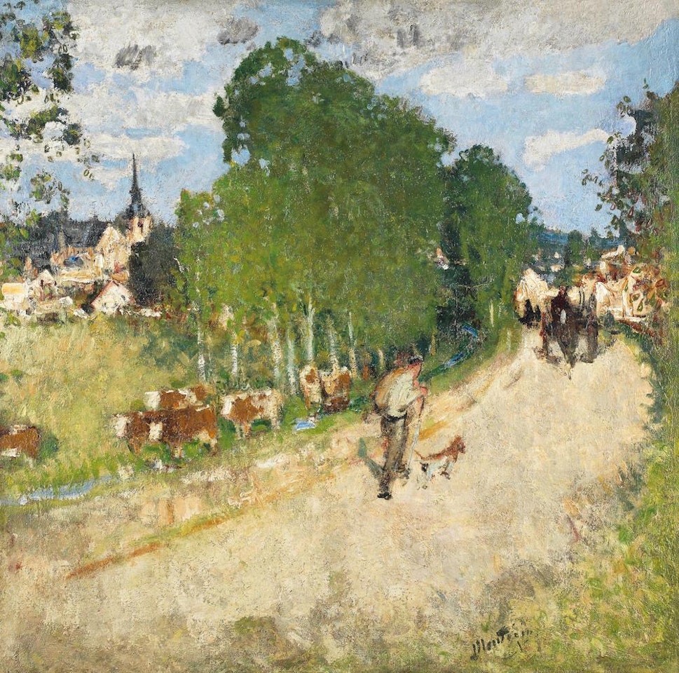 L'entrée de Bessé-sur-Braye (Sarthe) by Pierre Eugène Montezin