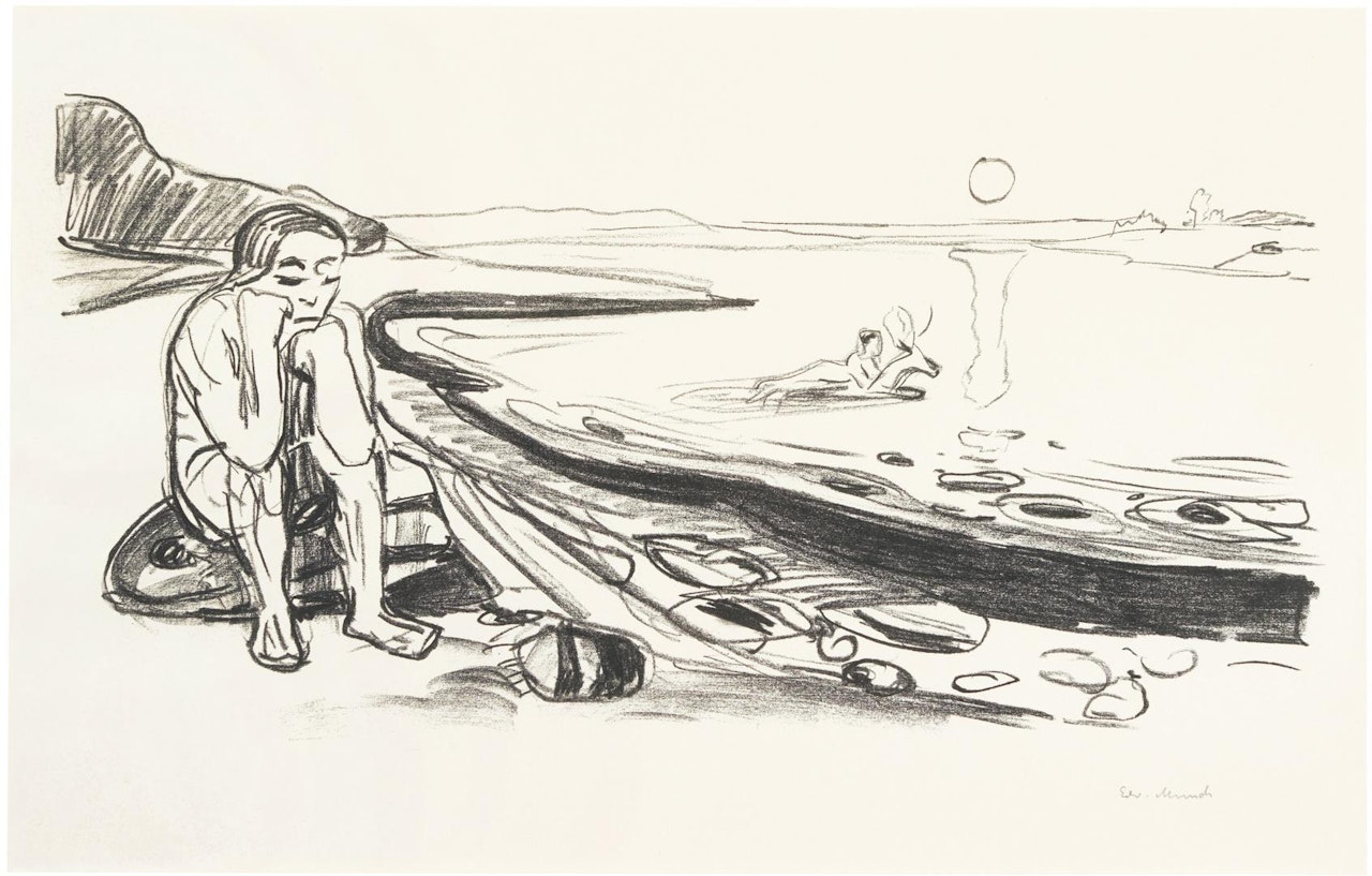 OMEGA'S FLIGHT (W. 353; SCH. 323) by Edvard Munch