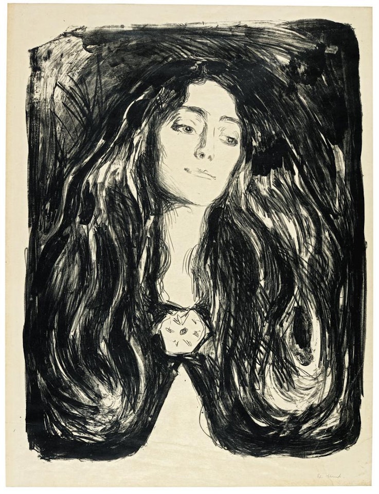 THE BROOCH. EVA MUDOCCI (W. 244; SCH. 212) by Edvard Munch