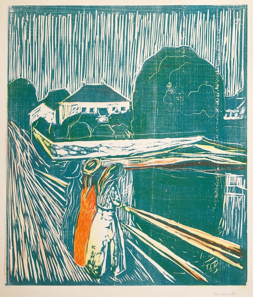 THE GIRLS ON THE BRIDGE (W. 628; SCH. 488) by Edvard Munch