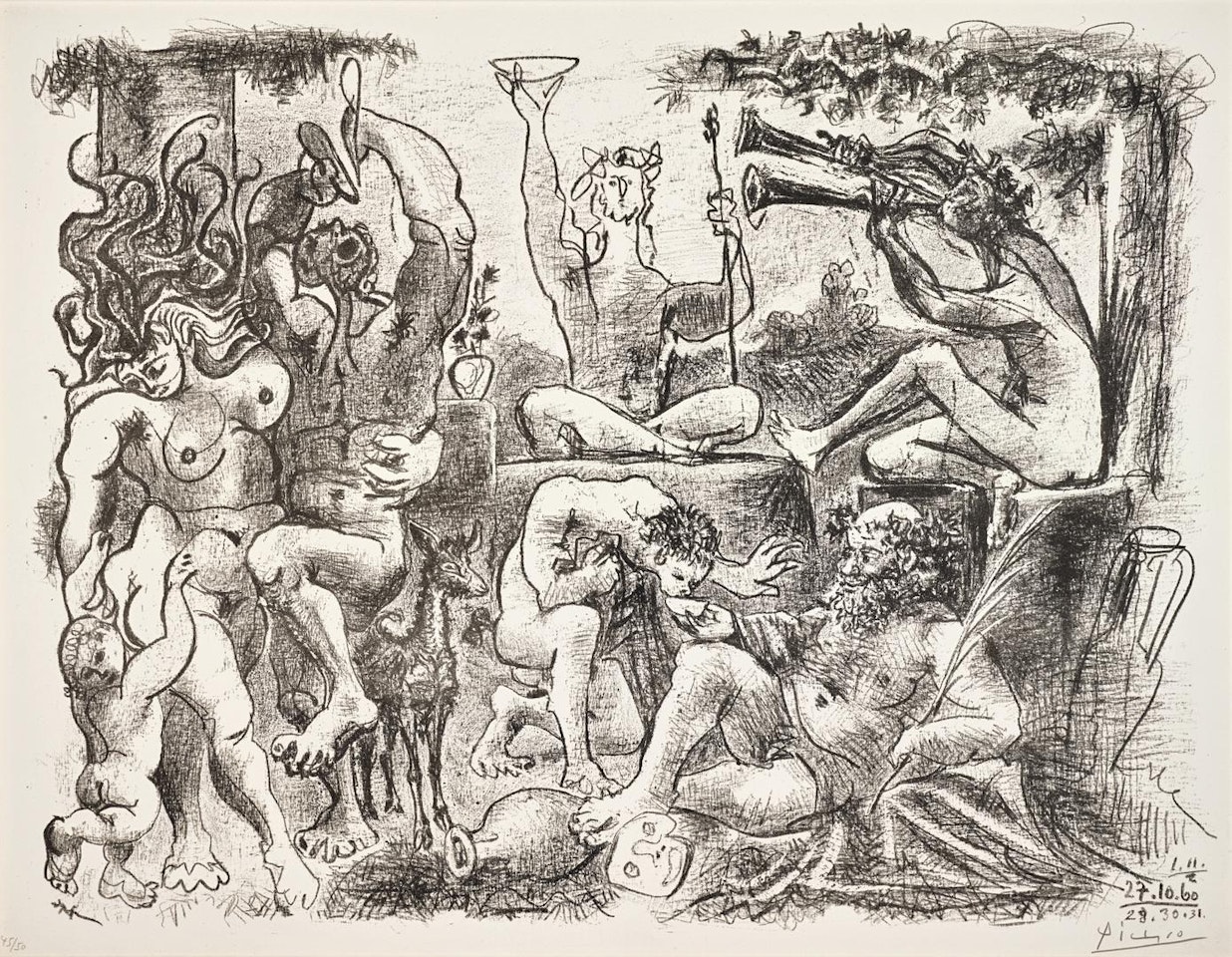 HOMMAGE À BACCHUS (B. 1006; MOURLOT 336) by Pablo Picasso