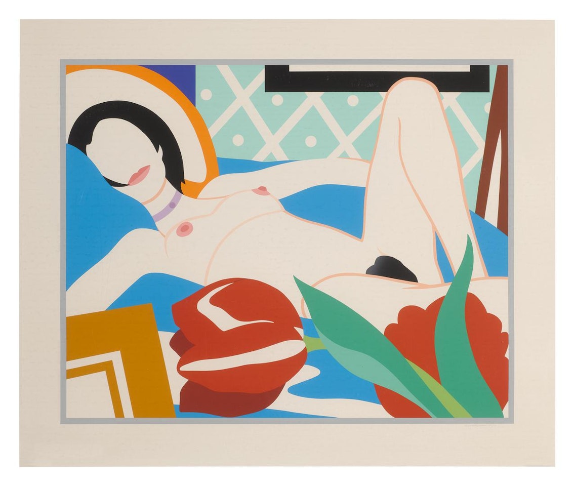 MONICA WITH TULIPS by Tom Wesselmann