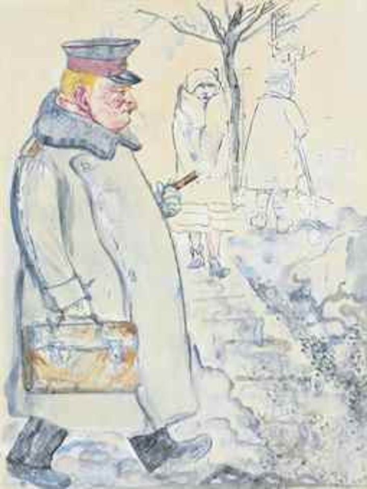 Verwaltungsoffizier (Unsere Zukunft liegt in der Aktenmappe) by George Grosz