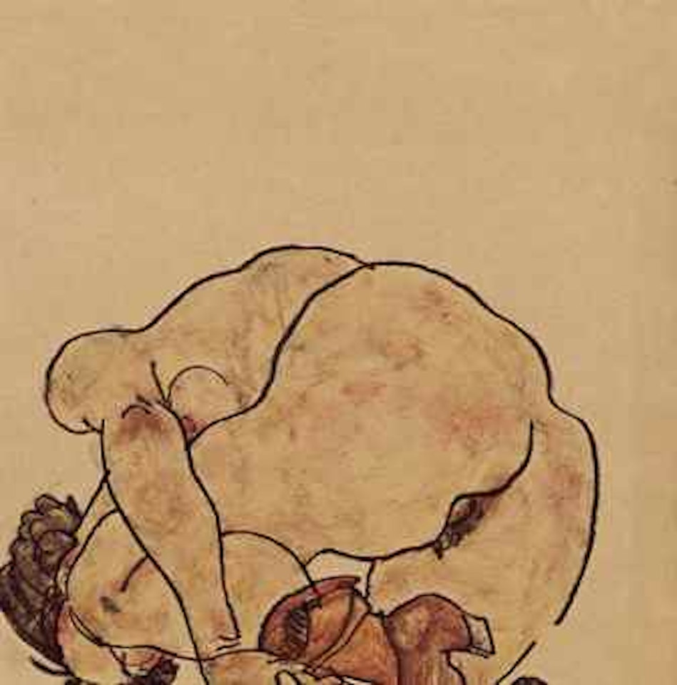 Kauernde frau by Egon Schiele