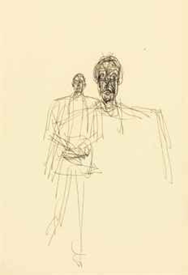 Homme marchant et tête d'homme by Alberto Giacometti