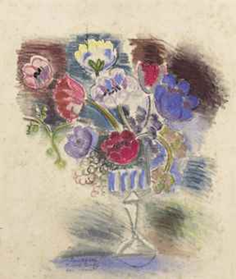 Anémones dans un verre by Raoul Dufy