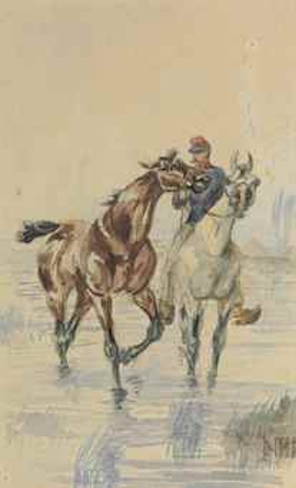 Chevalier menant un cheval by Henri de Toulouse-Lautrec