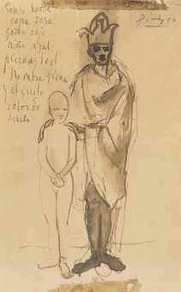 Le fou et enfant by Pablo Picasso