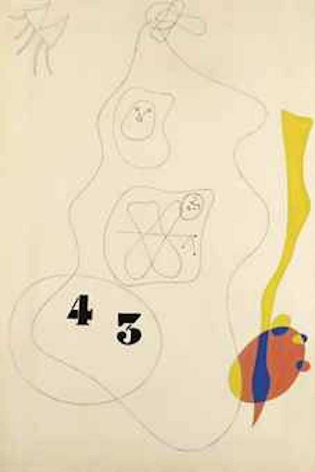 Gouache-Dessin by Joan Miró