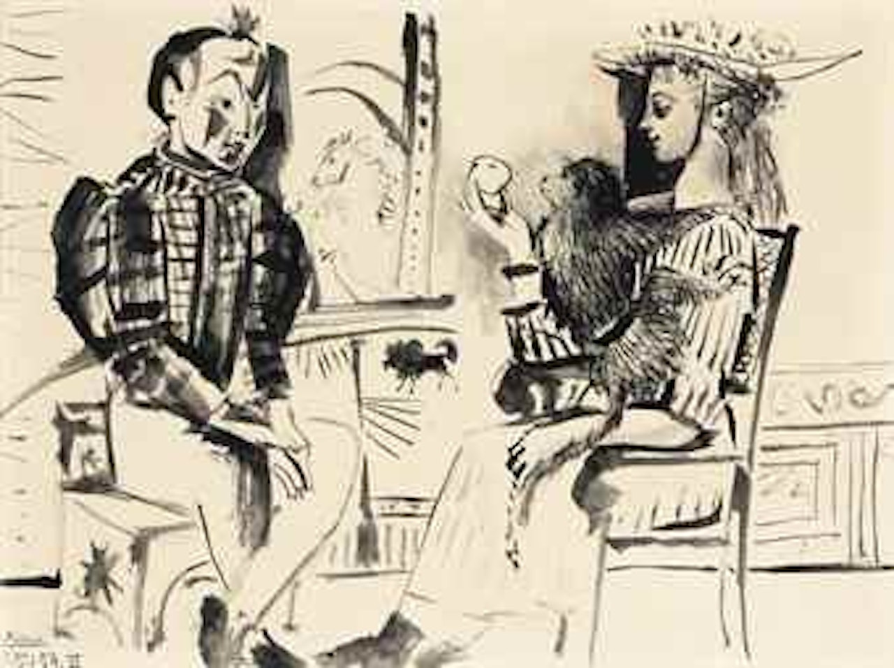 Les coulisses du cirque by Pablo Picasso