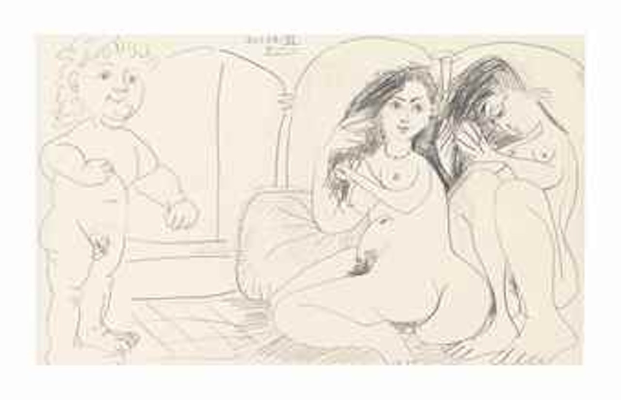 Amour et deux femmes nues by Pablo Picasso