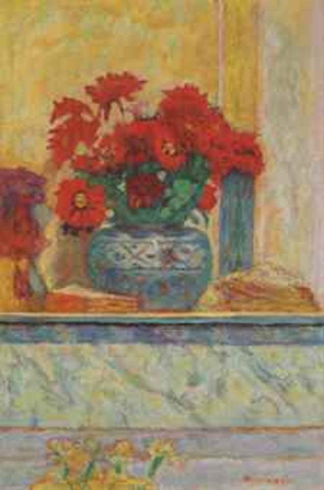 Fleurs rouges by Pierre Bonnard